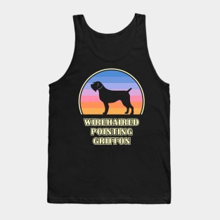 Wirehaired Pointing Griffon Vintage Sunset Dog Tank Top